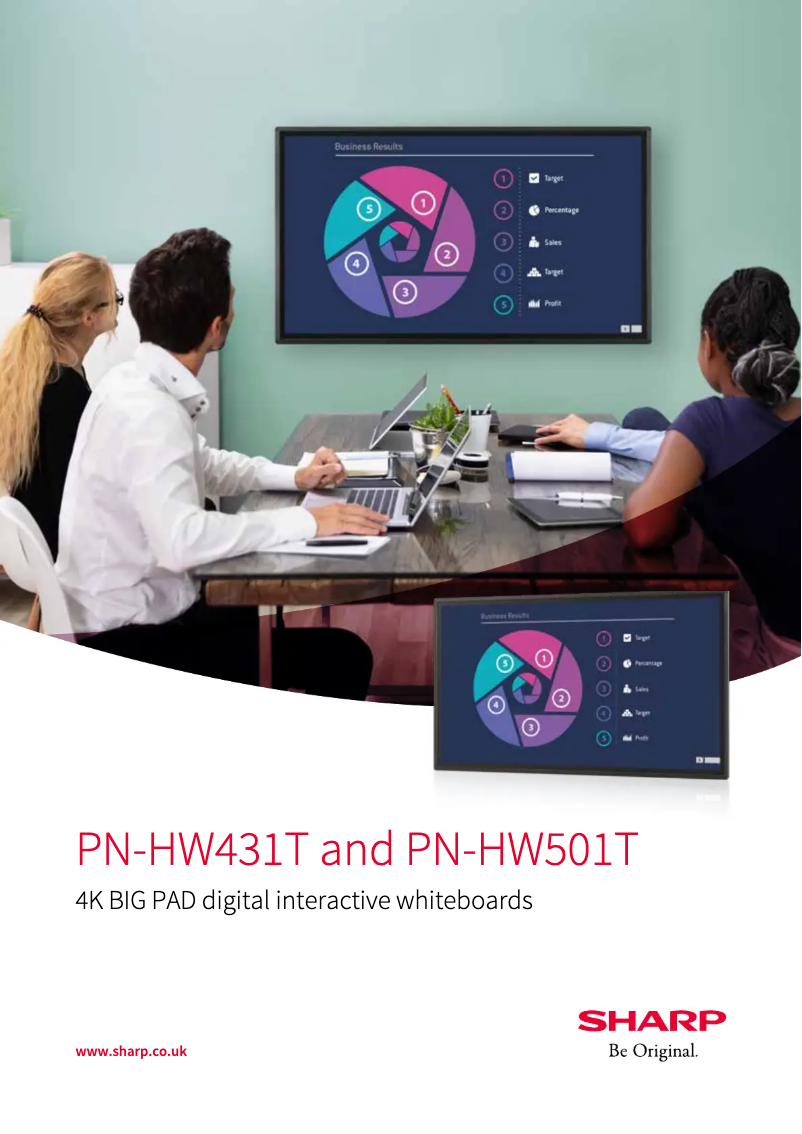 Page 1 de la notice Brochure Sharp PN-HW501T