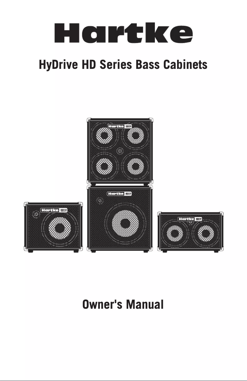 Page n°1 - Manuel utilisateur Hartke HD-115