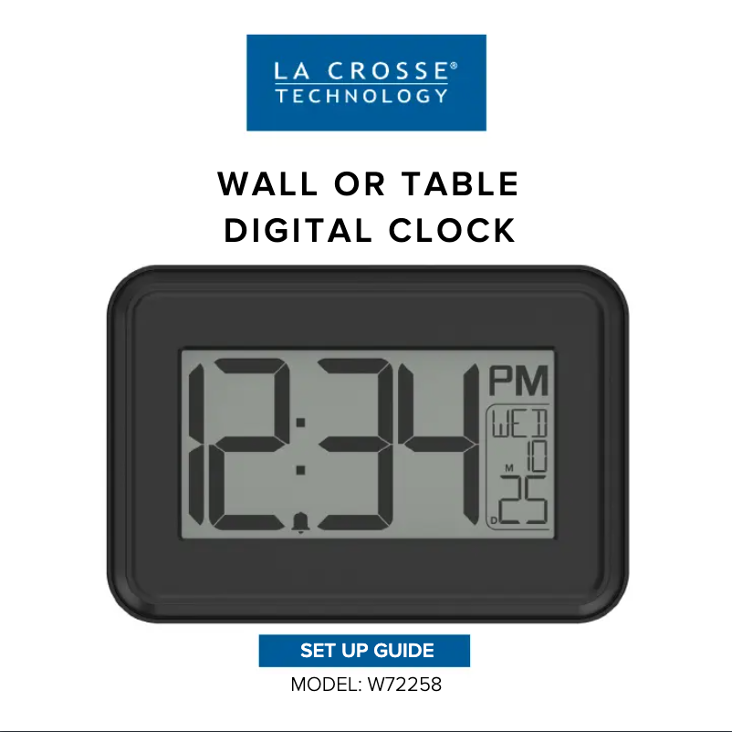 Page 1 de la notice Manuel utilisateur La Crosse Technology W72258