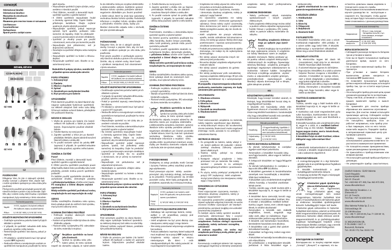 Image de la première page du manuel de l'appareil OZ-1405