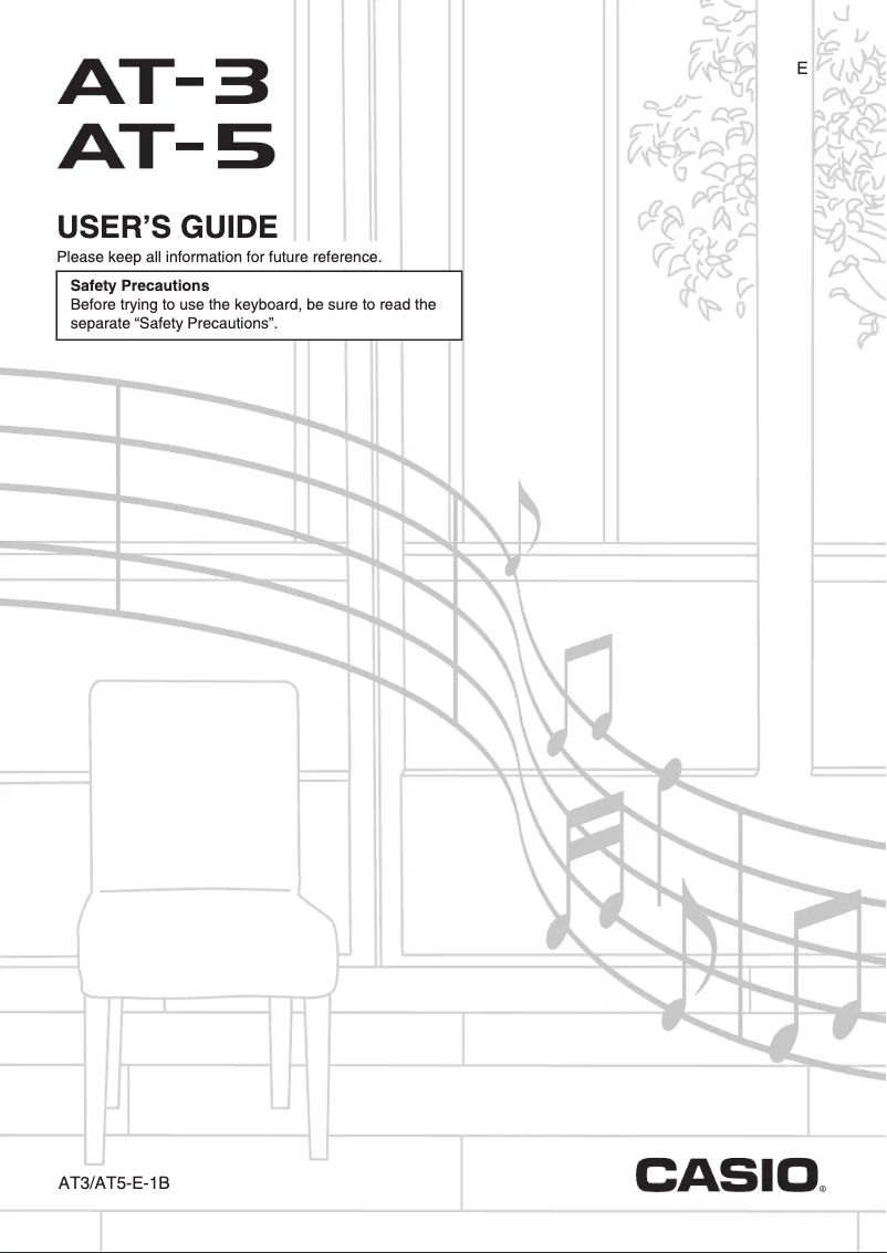 Page 1 de la notice Manuel utilisateur Casio AT-5