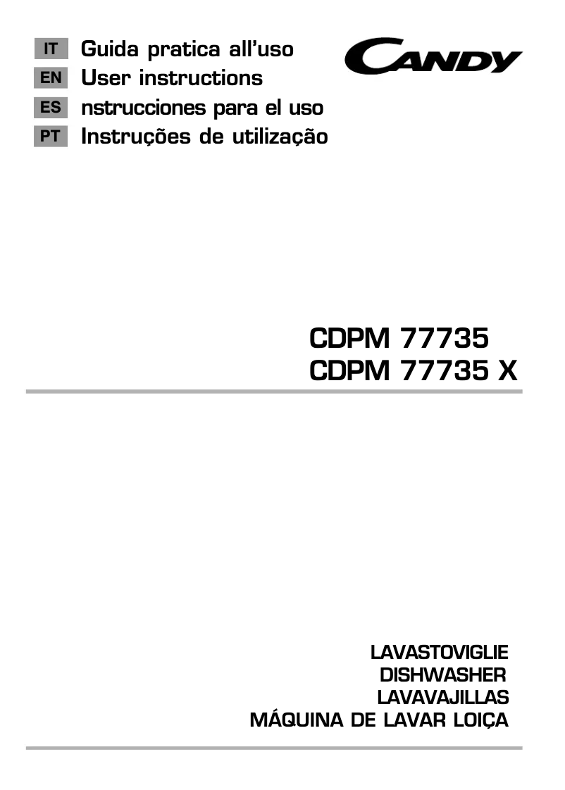 Image de la première page du manuel de l'appareil CDPM 77735X