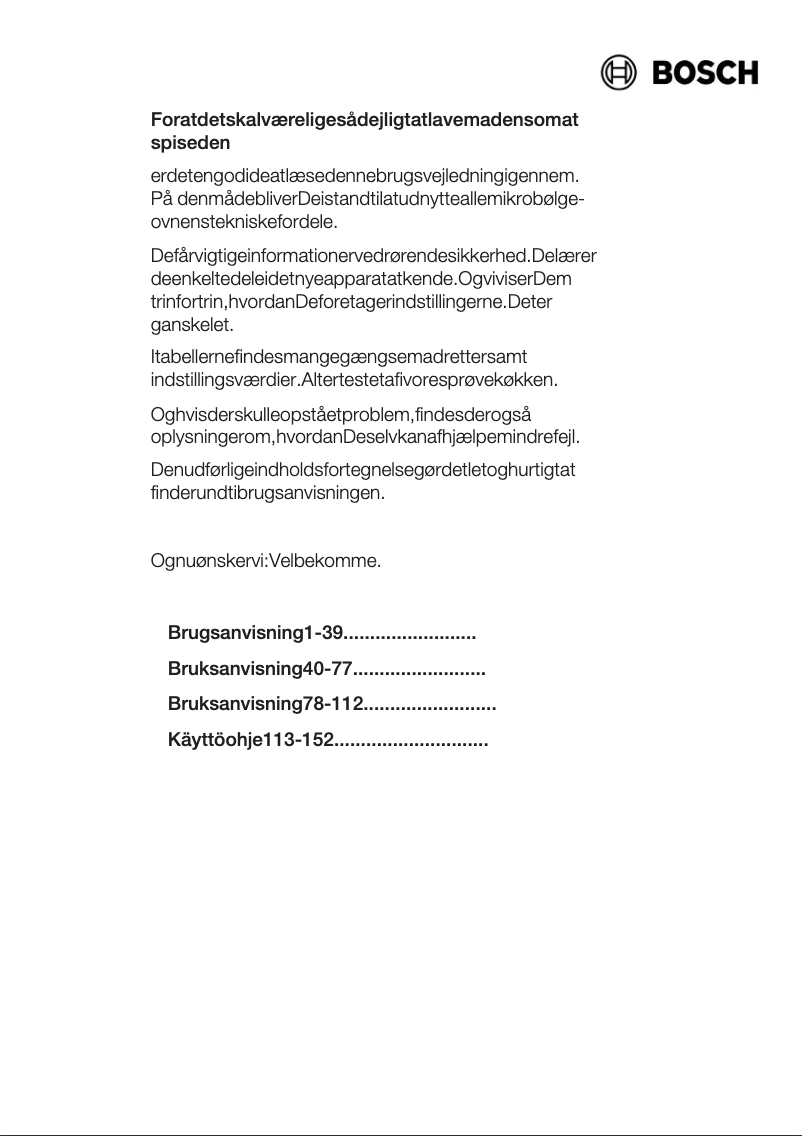 Page 1 de la notice Manuel utilisateur Bosch HMT84g621