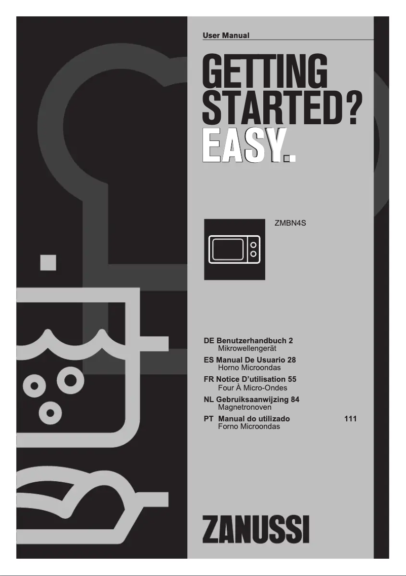 Page 1 de la notice Manuel utilisateur Zanussi ZMBN4SK