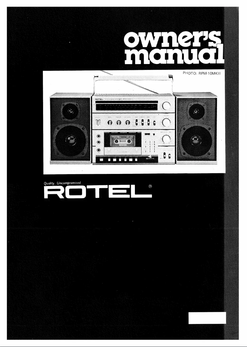 First page image of the manual for RPM-10