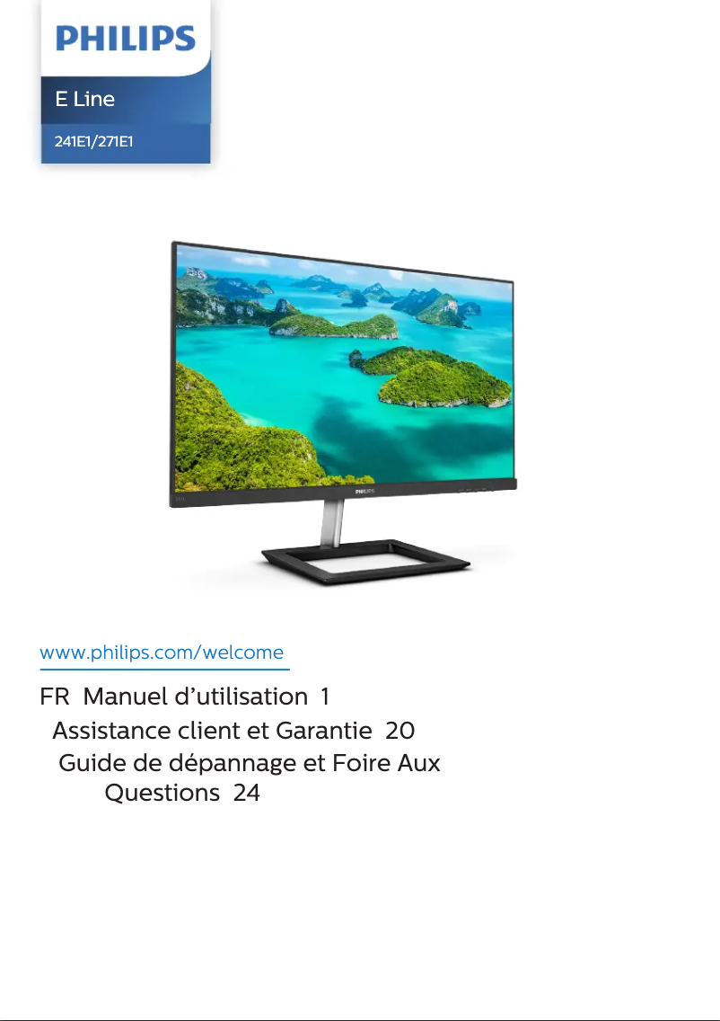 Page n°1 - Manuel utilisateur Philips 271E1D