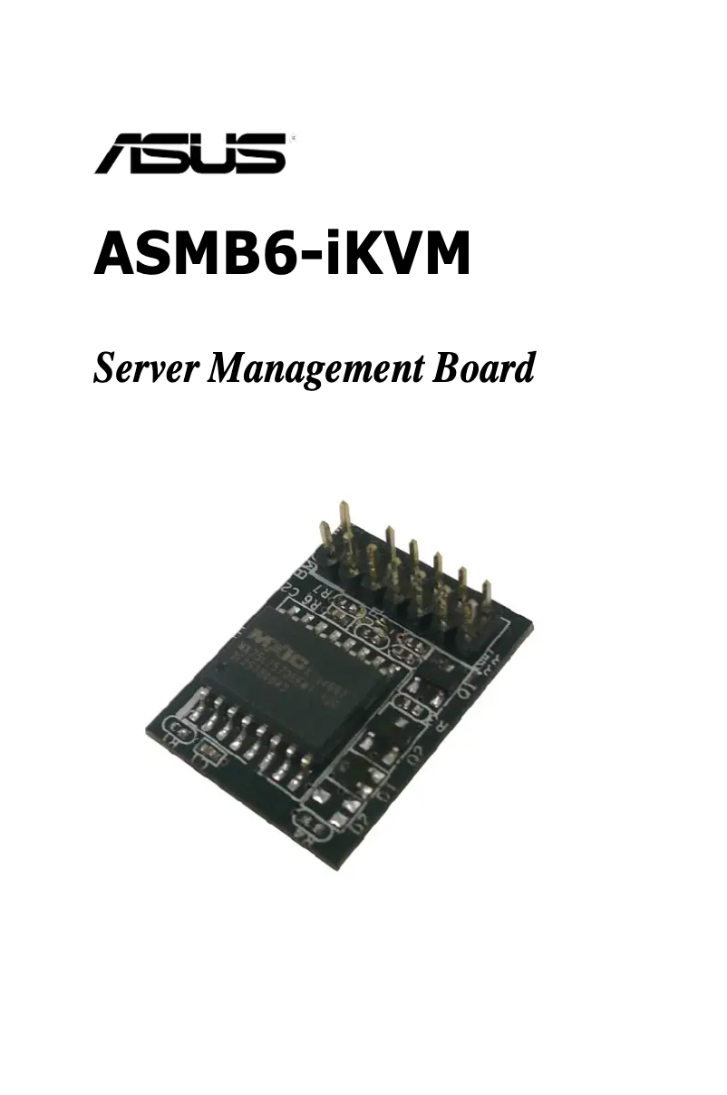 Image de la première page du manuel de l'appareil ASMB6-iKVM