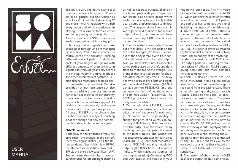 Image de la première page du manuel de l'appareil Enner