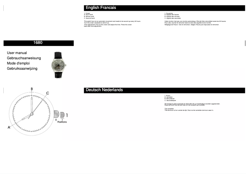 Page n°1 - Manuel utilisateur Davis 1680
