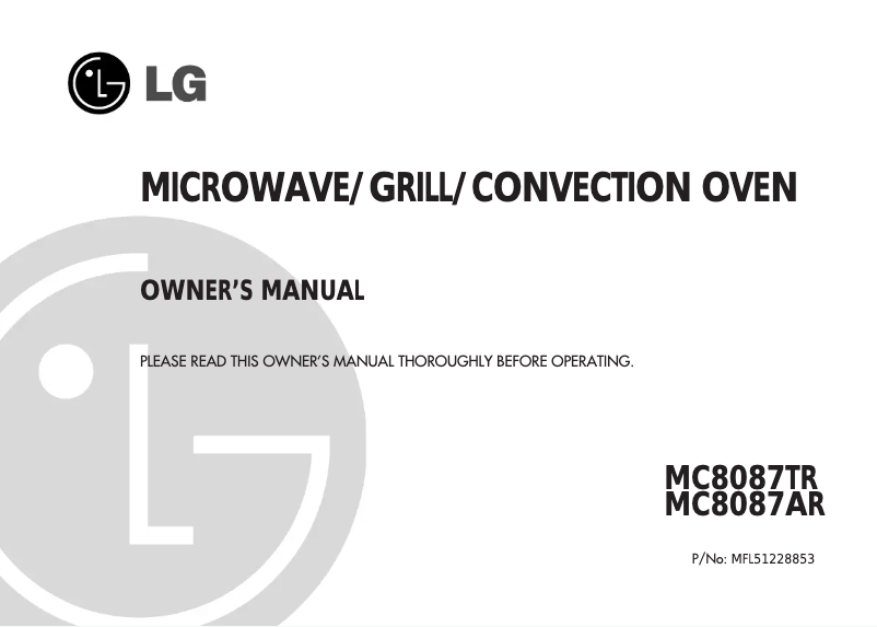 Página 1 del manual Manual de usuario LG MC8087ARCB