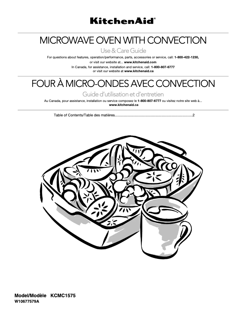Page 1 de la notice Manuel utilisateur KitchenAid Architect KCMC1575BSS