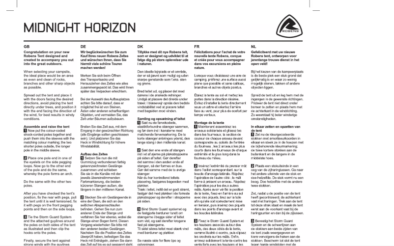 Page 1 de la notice Manuel utilisateur Robens Midnight Horizon