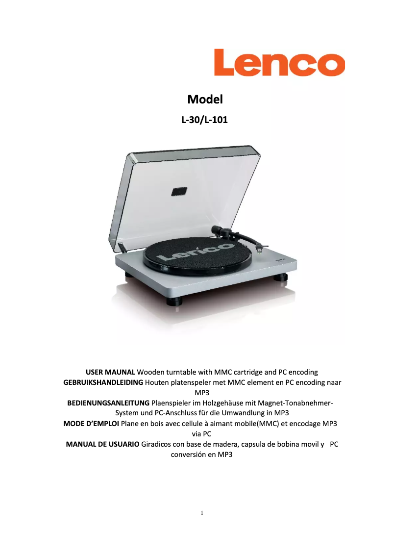 Imagen de la primera página del manual del dispositivo L-30