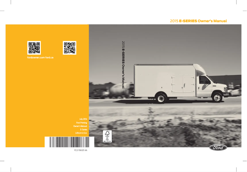 Page n°1 - Manuel utilisateur Ford E-Series (2015)