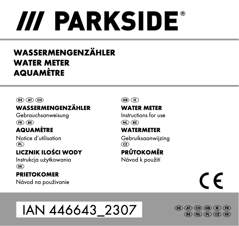 Page 1 de la notice Manuel utilisateur Parkside IAN 446643