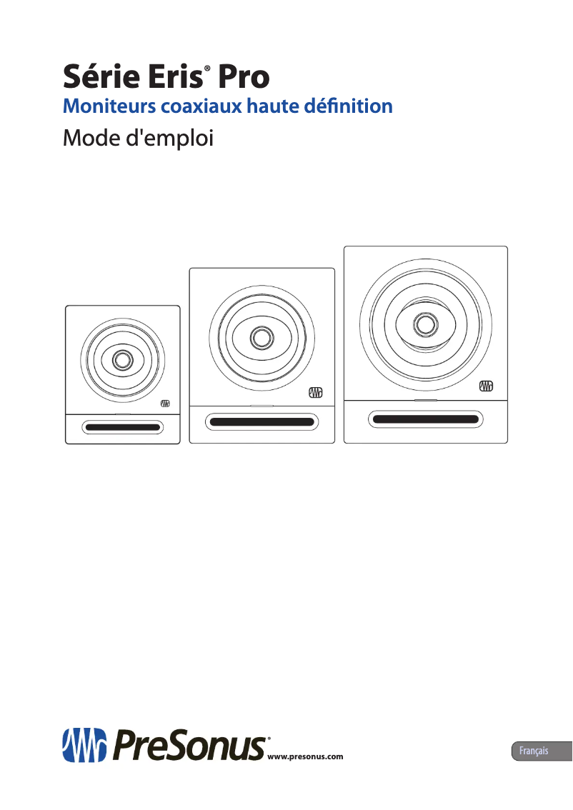 Page 1 de la notice Manuel utilisateur PreSonus Eris Pro 4