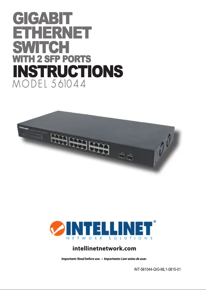 Page 1 de la notice Manuel utilisateur Intellinet 561044