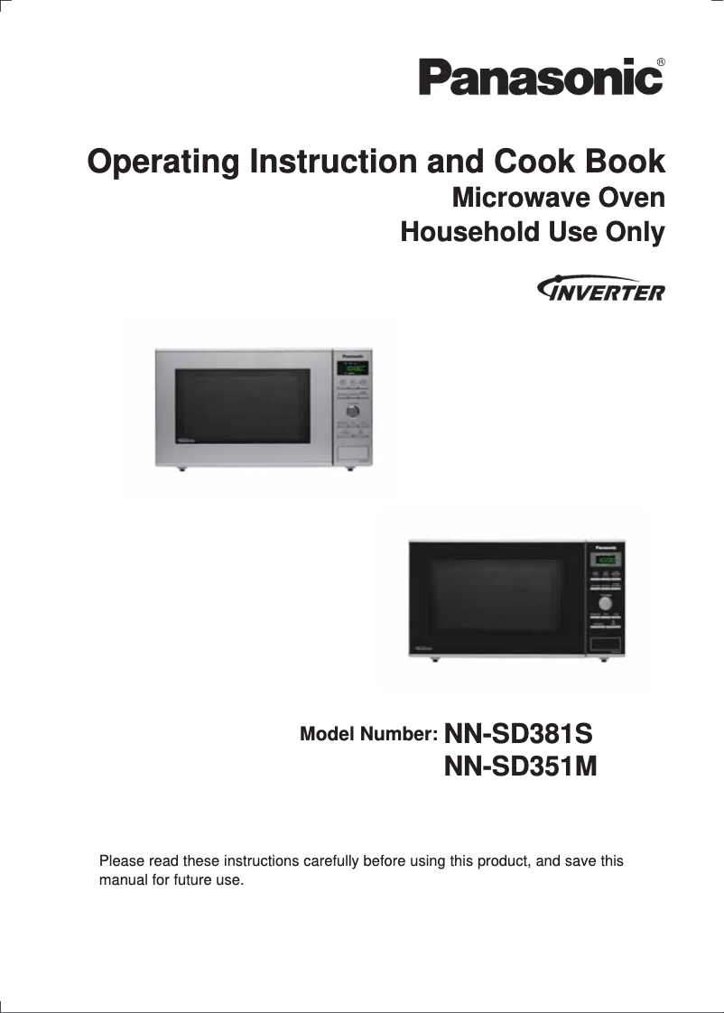 Page 1 de la notice Manuel utilisateur Panasonic NN-SD351M