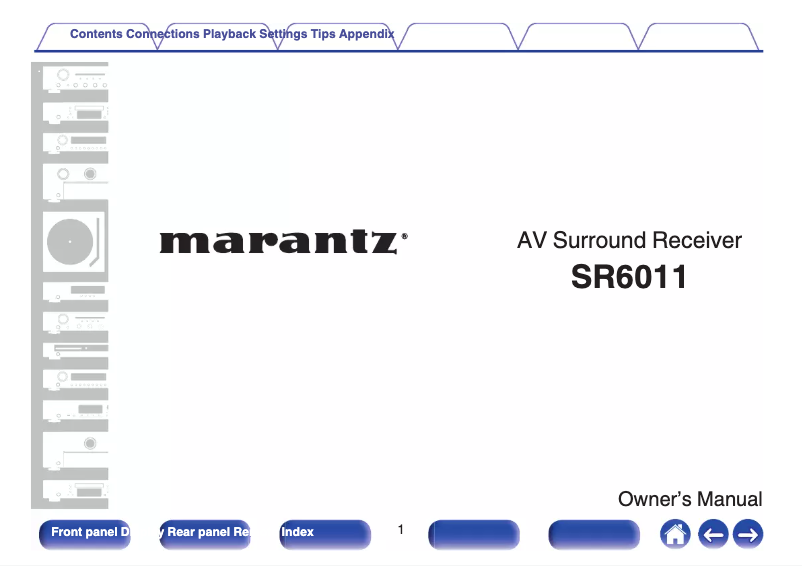 Page 1 de la notice Manuel utilisateur Marantz SR6011/N1SG