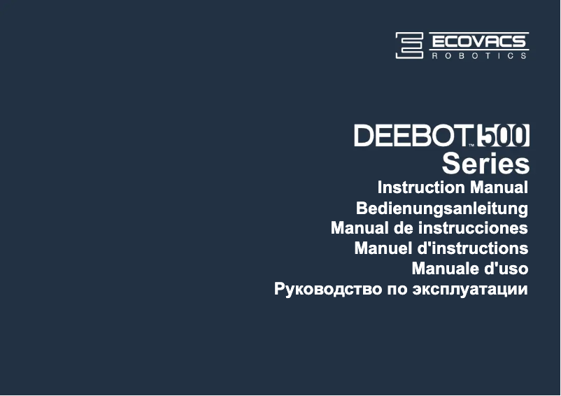 Page 1 de la notice Manuel utilisateur ECOVACS Deebot 500