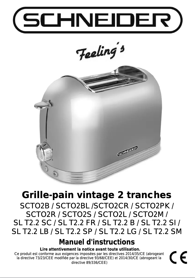 Page 1 de la notice Manuel utilisateur Schneider SL T2.2 LG