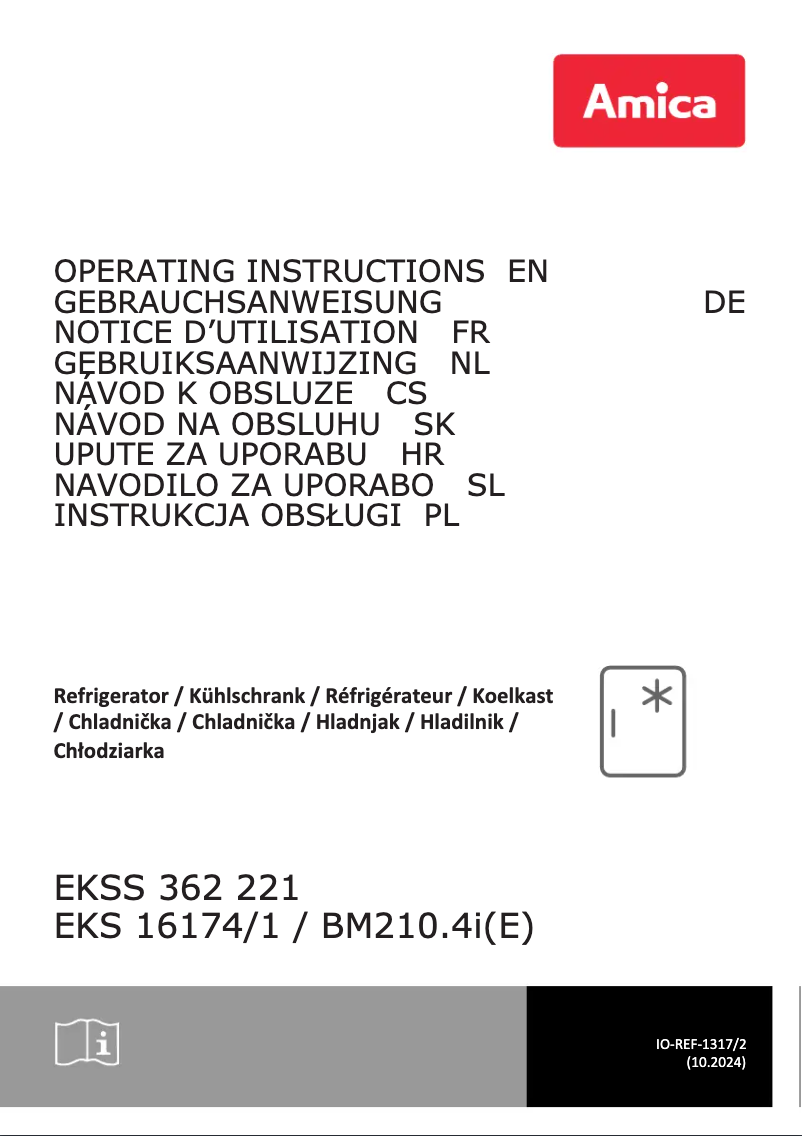 Page n°1 - Manuel utilisateur Amica EKS16174