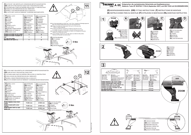 Page 1 de la notice Manuel utilisateur Twinny Load A 05