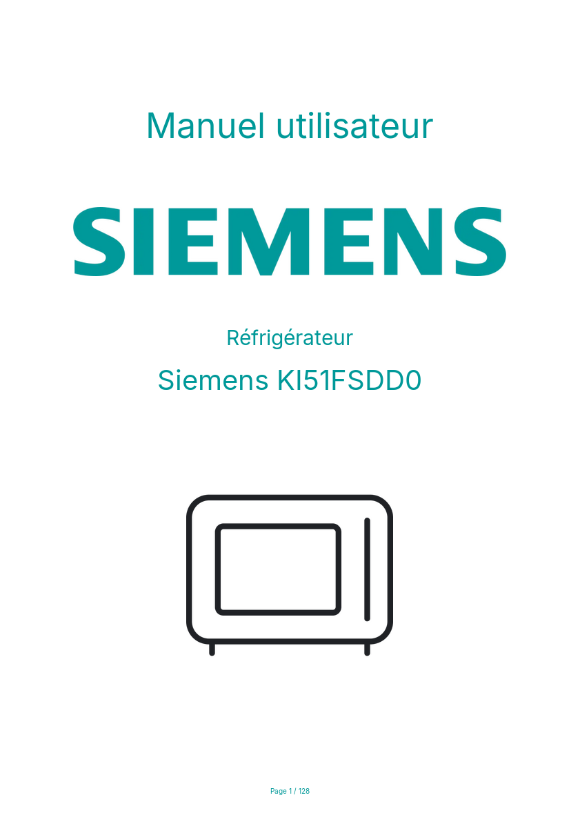 Image de la première page du manuel de l'appareil KI51FSDD0