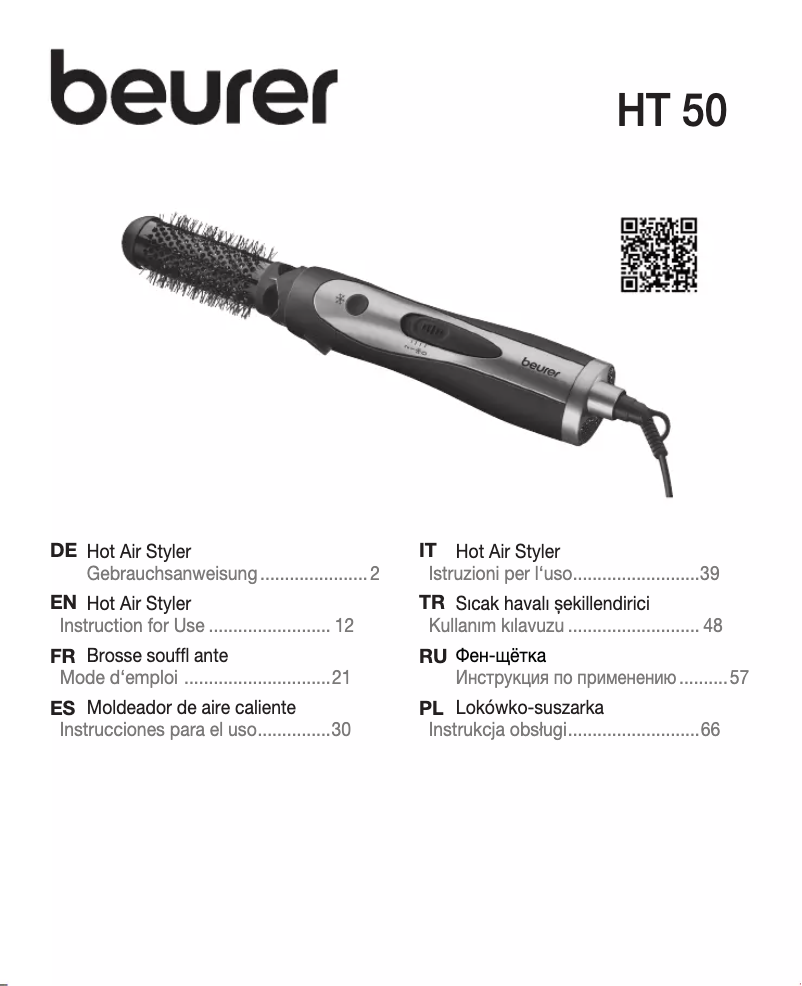 Page 1 de la notice Manuel utilisateur Beurer HT 50