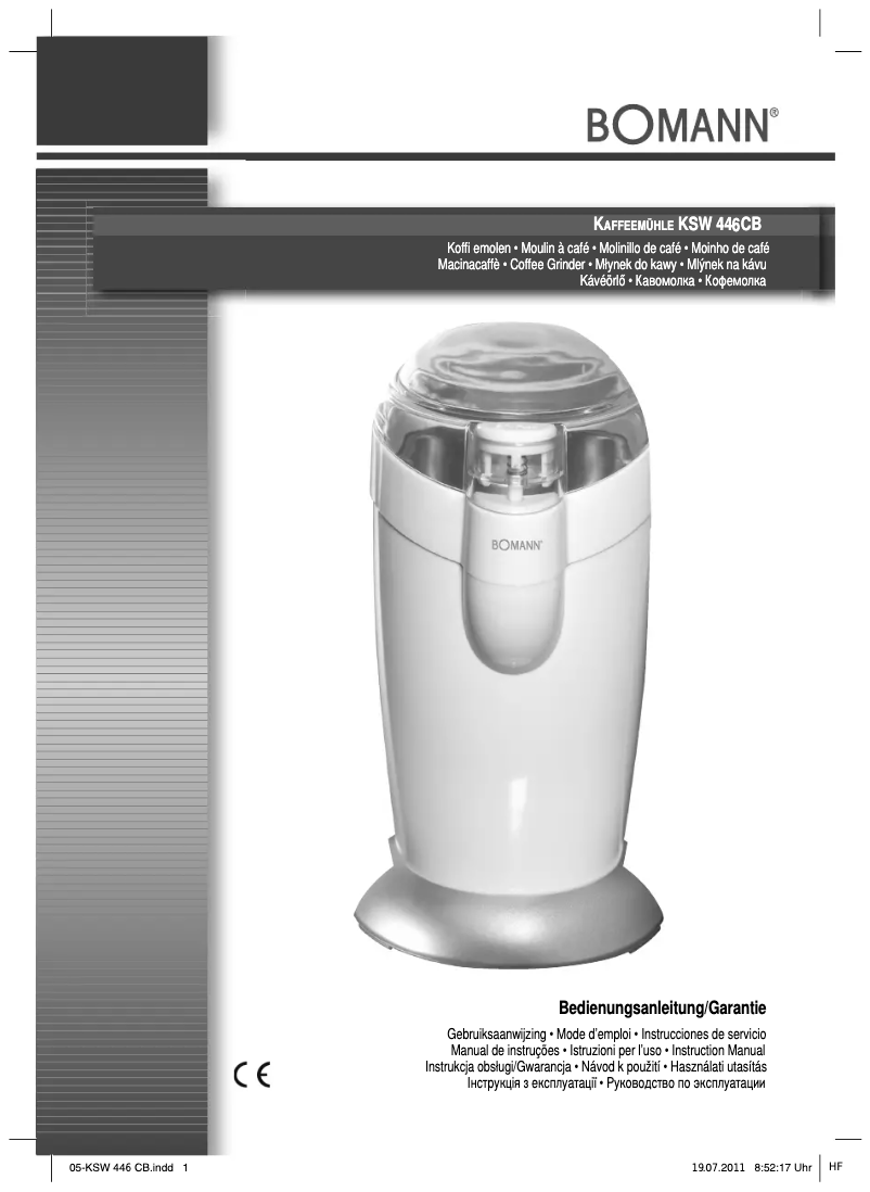 Page n°1 - Manuel utilisateur Bomann KSW 446 CB
