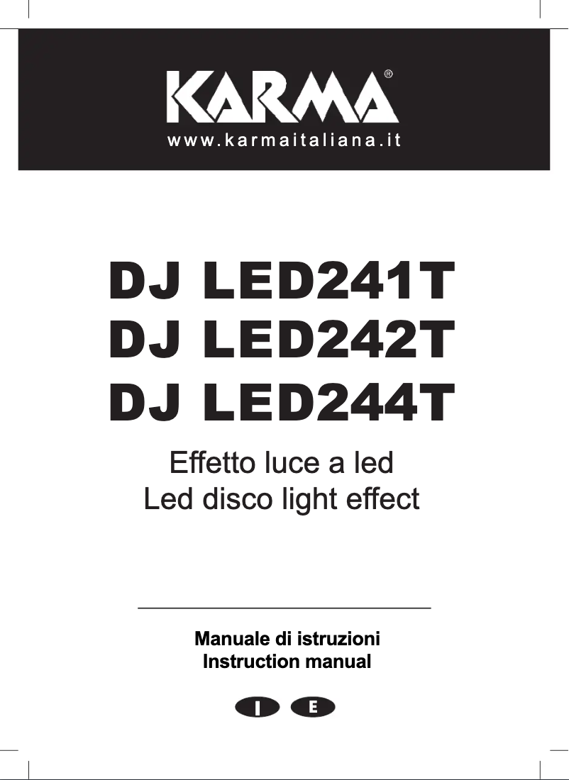 Image de la première page du manuel de l'appareil DJ LED242T