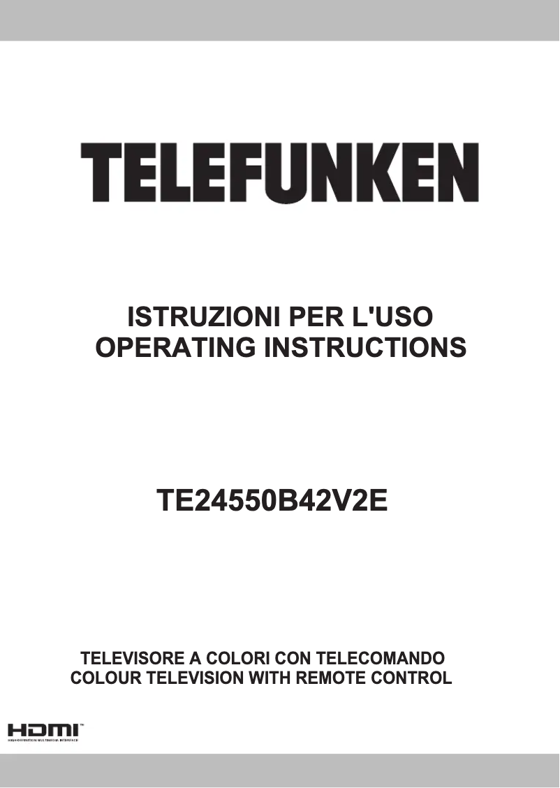 Page n°1 - Manuel utilisateur Telefunken TE24550B42V2E