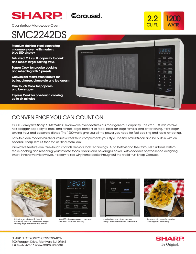 Page 1 de la notice Fiche technique Sharp SMC2242DS