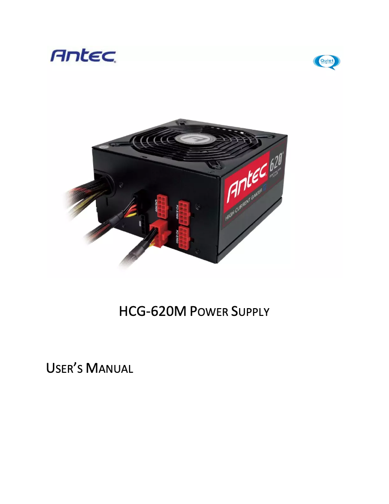 Page n°1 - Manuel utilisateur Antec HCG-620M