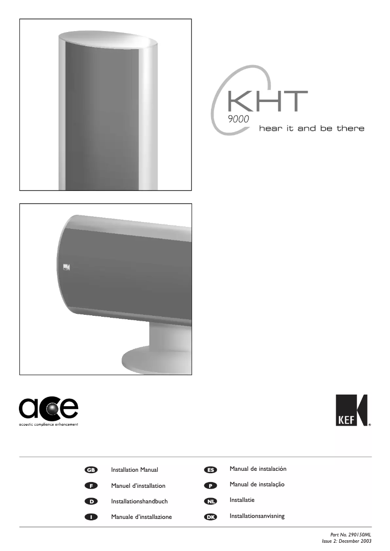 Page n°1 - Manuel utilisateur KEF HTS9001