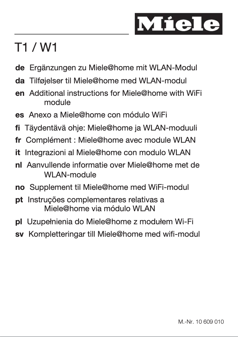 Image de la première page du manuel de l'appareil WMV960 WPS PWash&TDos XL Tronic MC