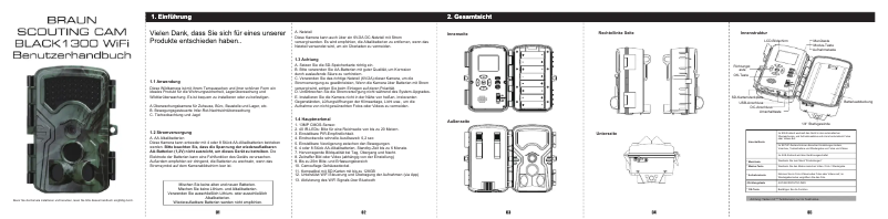 Image de la première page du manuel de l'appareil Scouting Cam Black 1300 Wi-Fi