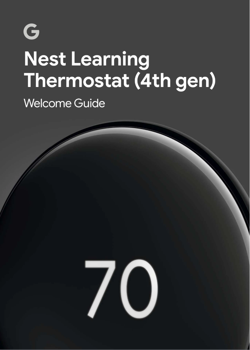 Page 1 de la notice Manuel utilisateur Nest Learning Thermostat 4th Gen