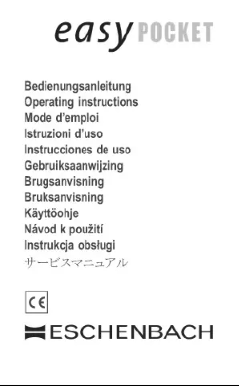 Image de la première page du manuel de l'appareil Easy Pocket