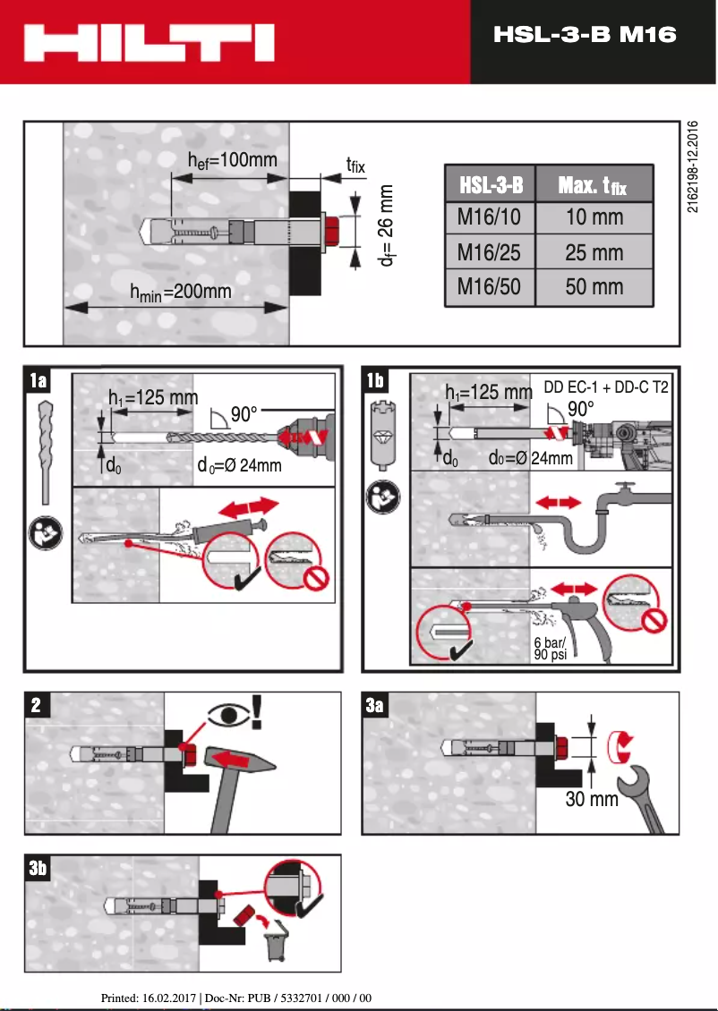 Page 1 de la notice Manuel utilisateur Hilti HSL-3-B