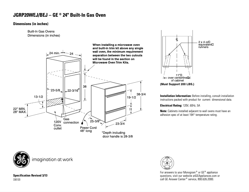 First page image of the manual for JGRP20BEJBB