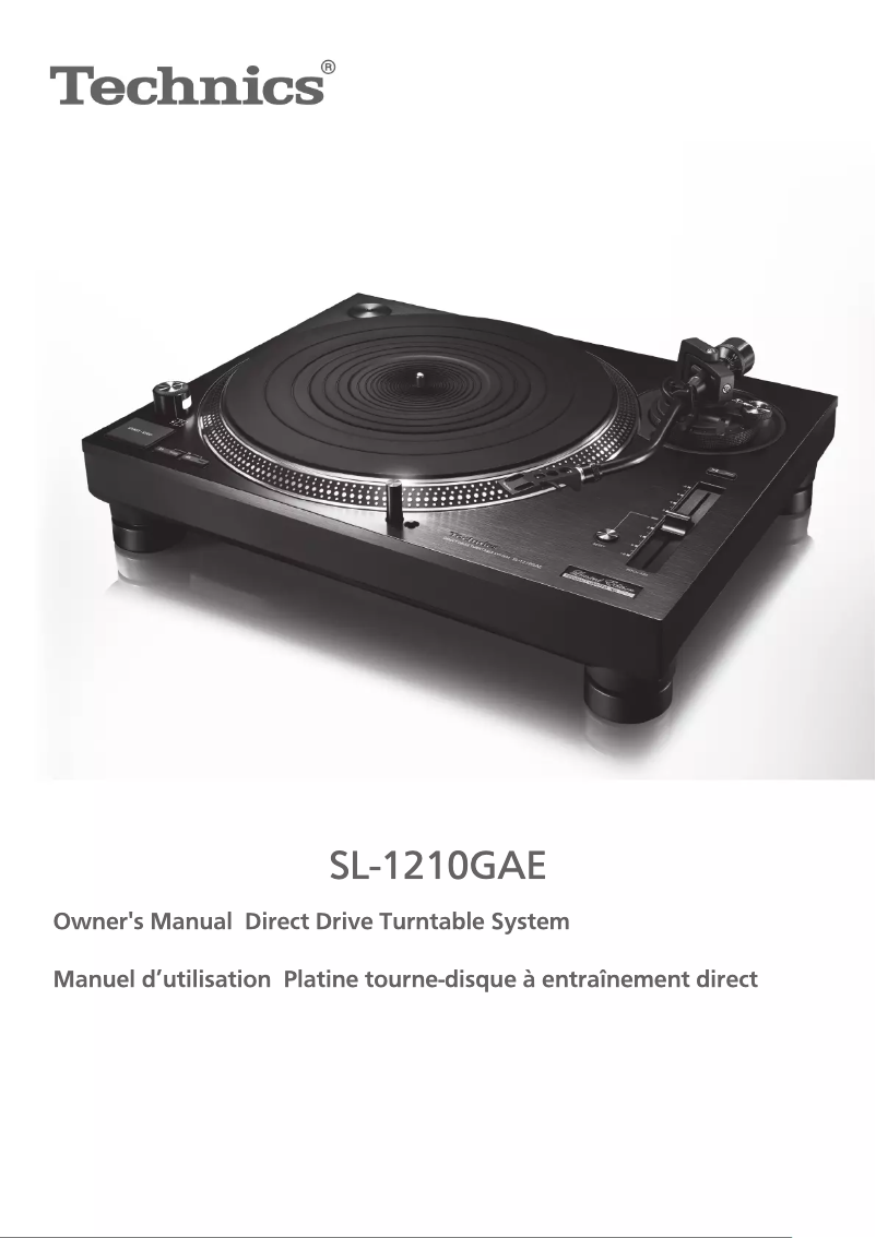 Image de la première page du manuel de l'appareil SL-1210GAE