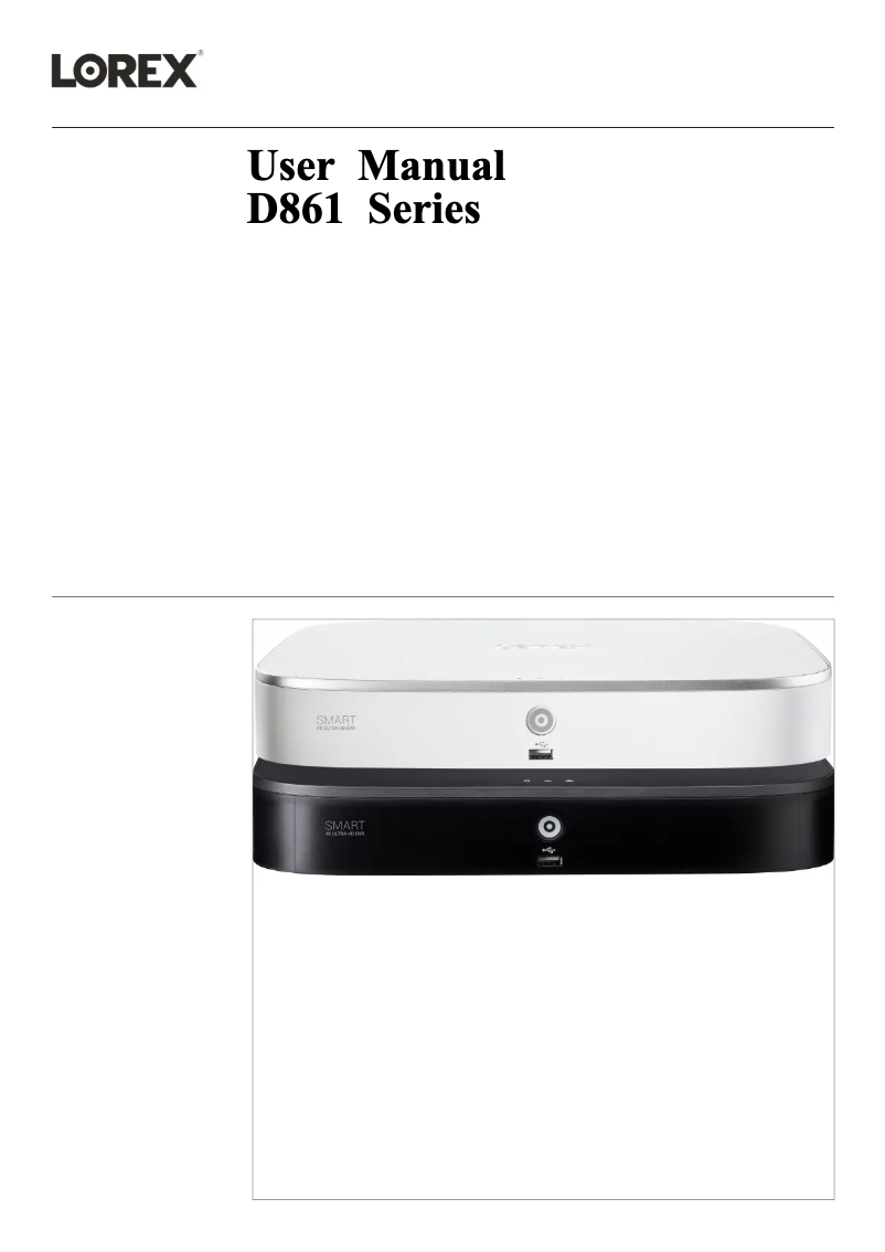 Page 1 de la notice Manuel utilisateur Lorex D861A81T-88CA