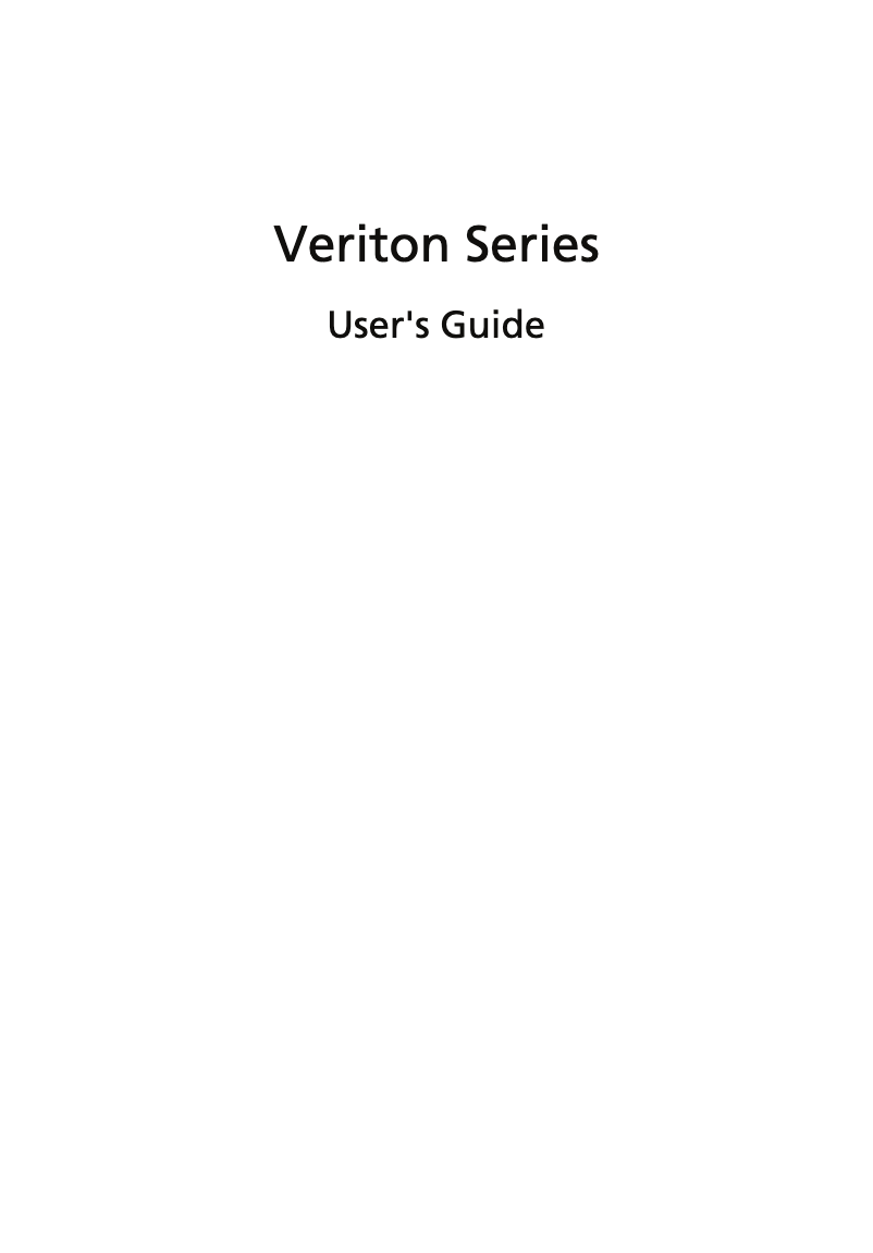 Page n°1 - Manuel utilisateur Acer Veriton M464