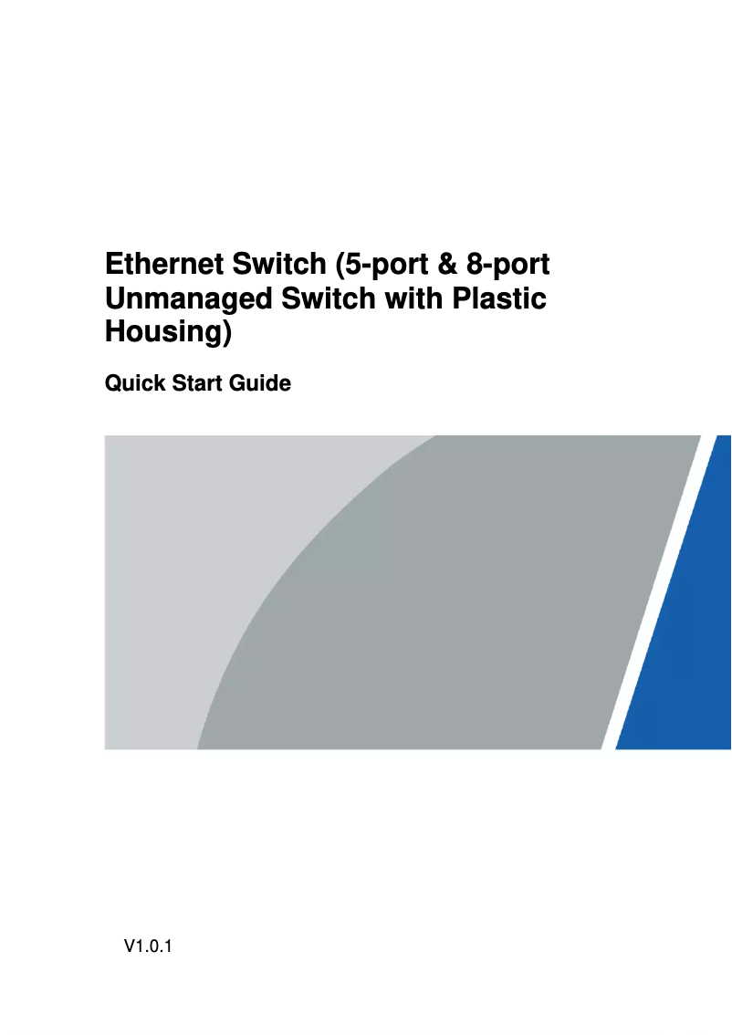 Page 1 de la notice Manuel utilisateur Dahua Technology PFS3008-8GT-V2