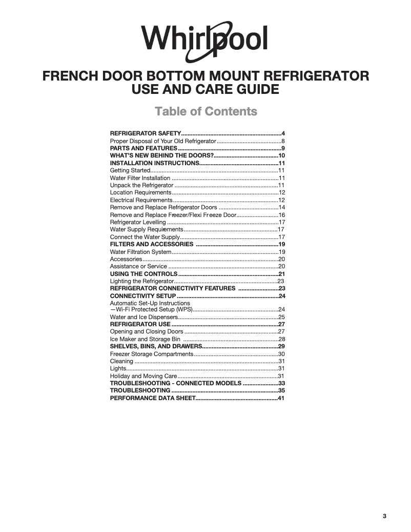 Página 1 del manual Manual de usuario Whirlpool WQ9I FO1BX