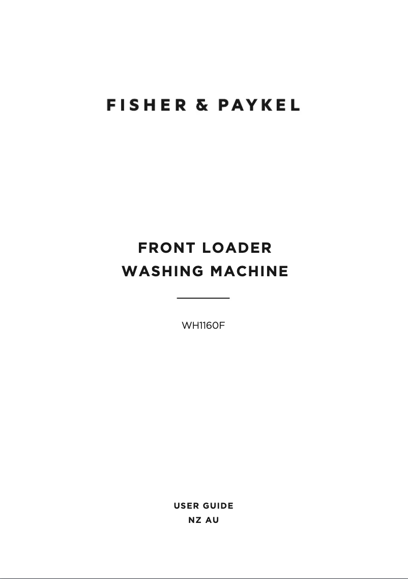 Image de la première page du manuel de l'appareil WH1160FG2