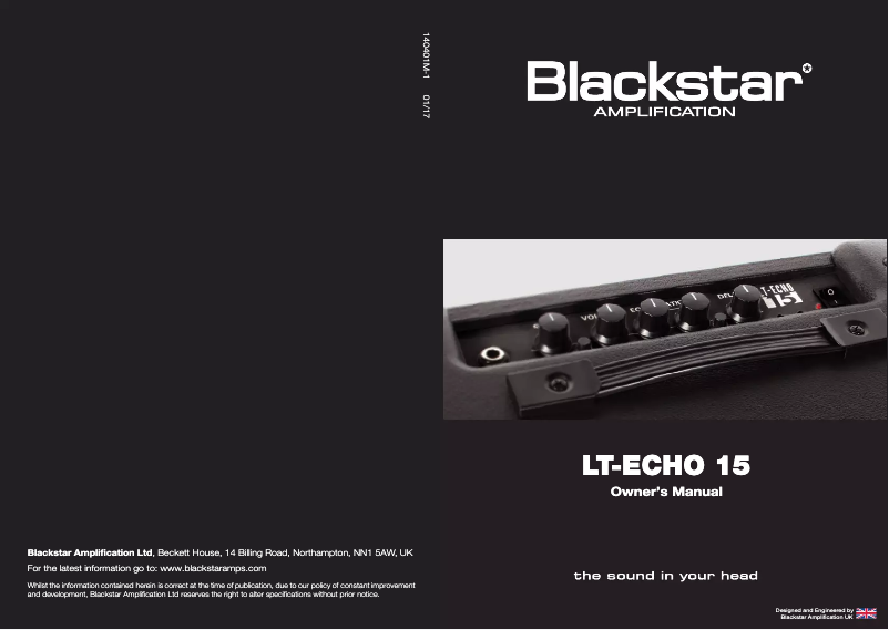 Page n°1 - Manuel utilisateur Blackstar LT-ECHO 15