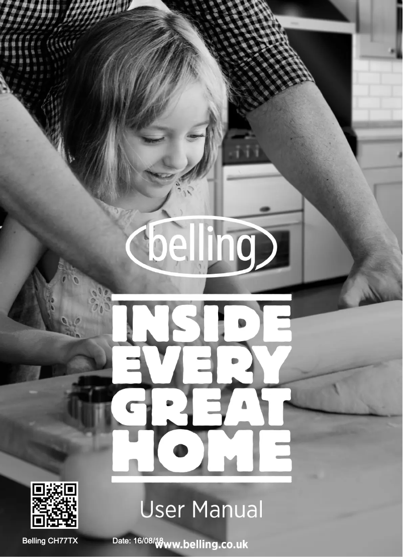 Page 1 de la notice Manuel utilisateur Belling CH772TX