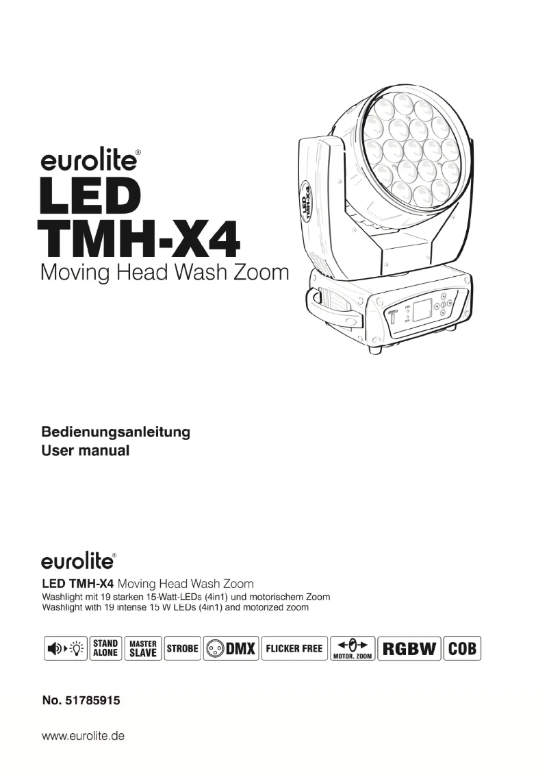 Page n°1 - Manuel utilisateur Eurolite LED TMH-X4